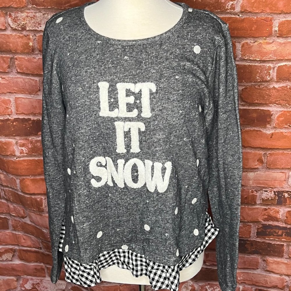 Crown & Ivy "Let It Snow" Sweatshirt/Sweater